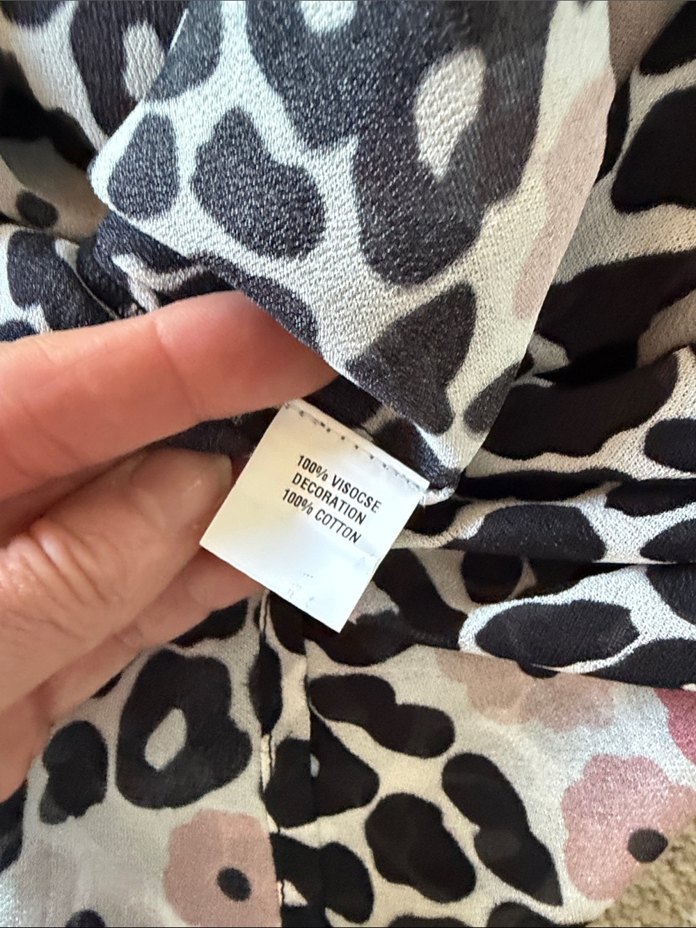 ANTHROPOLOGIE BL-NK Joelle Mix Leopard Print Peasant Ballon Sleeve Top Sz XS - Picture 5 of 7